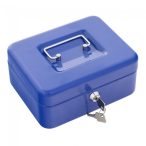   Traun2 pénzkazetta kulcsos zárral kék színben 90x200x165mm
