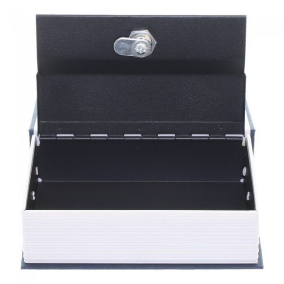 Bookcase kék könyv alakú értékkazetta kulcsos zárral 182x116x52mm