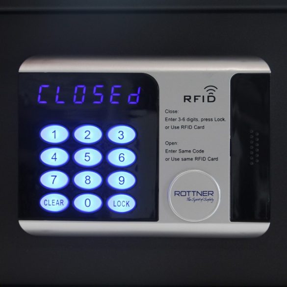 Rottner Premium Solution LAP széf kártyás és elektronikus zárral 240x435x370mm