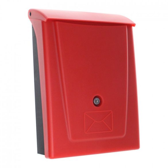 Rottner Posta műanyag postaláda kulcsos zárral piros színben 340x250x110mm